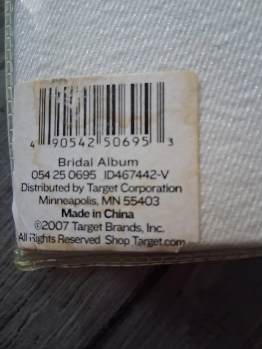 Target Ivory Textured Photo Album with Ribbon Accent